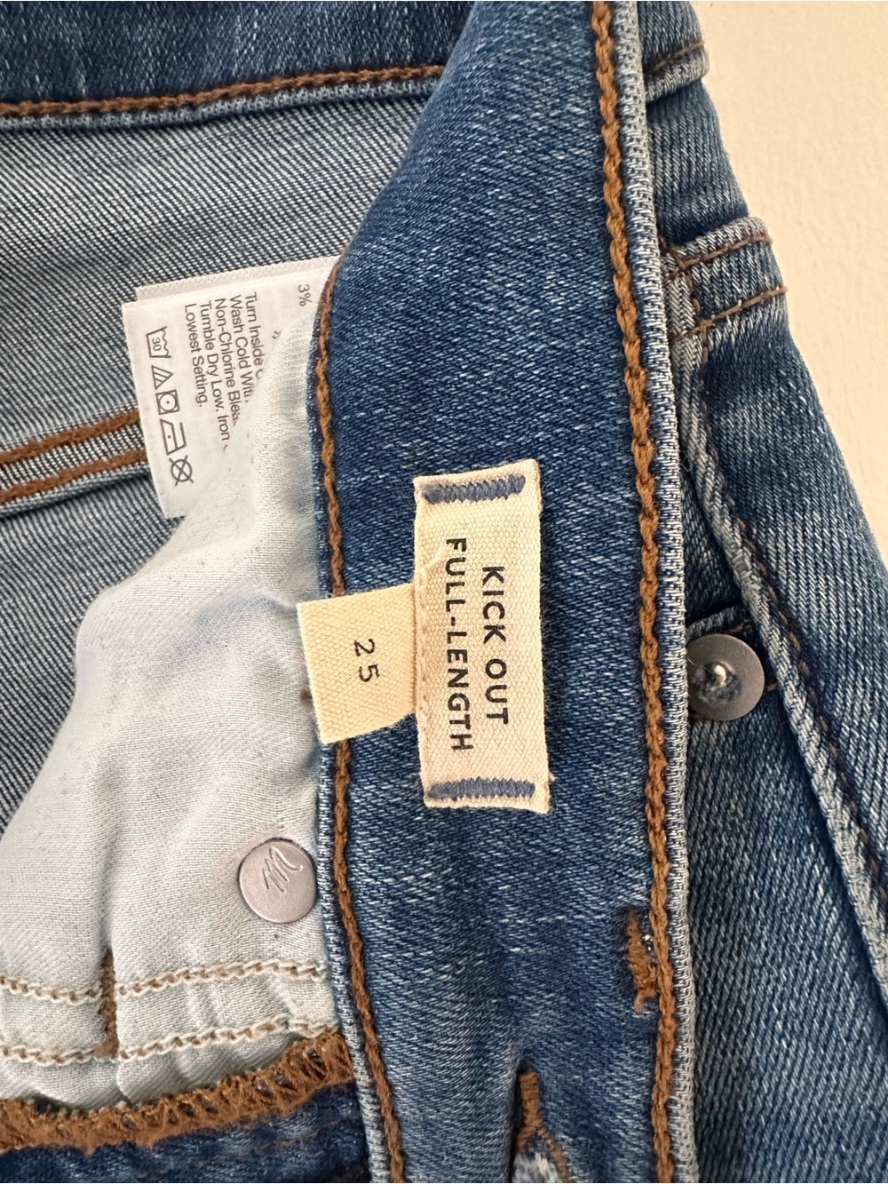 Madewell Kick Out full-length flare jeans size 25 - Picture 7 of 9